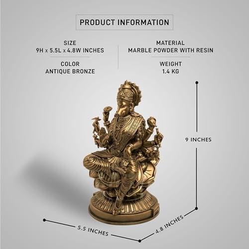 SILAII Goddess Varahi Amman Sculpture - Antique Bronze Finish, Handcrafted Statue for Puja Room, Home Decor, and Gifting (9 Inches) - Image 3