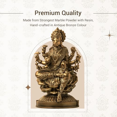SILAII Goddess Varahi Amman Sculpture - Antique Bronze Finish, Handcrafted Statue for Puja Room, Home Decor, and Gifting (9 Inches) - Image 4