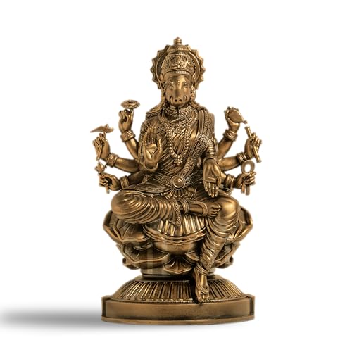 SILAII Goddess Varahi Amman Sculpture - Antique Bronze Finish, Handcrafted Statue for Puja Room, Home Decor, and Gifting (9 Inches) - Image 1