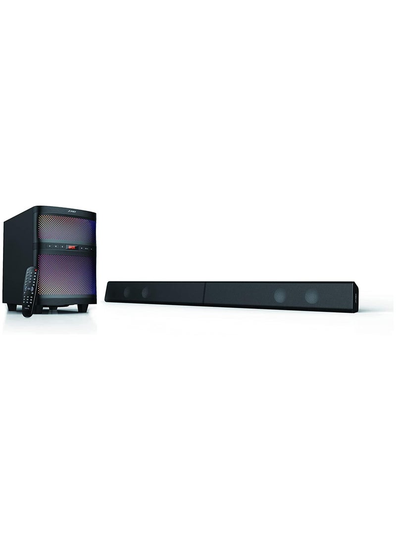 F&D T200X 2.1 Channel Soundbar with Tower Speaker (Black) | Wireless Bluetooth Speakers | LED Display/USB/SD Card/Home Theatre | Powerful Bass | Speaker for Laptop, Pc & Mobile - Image 2