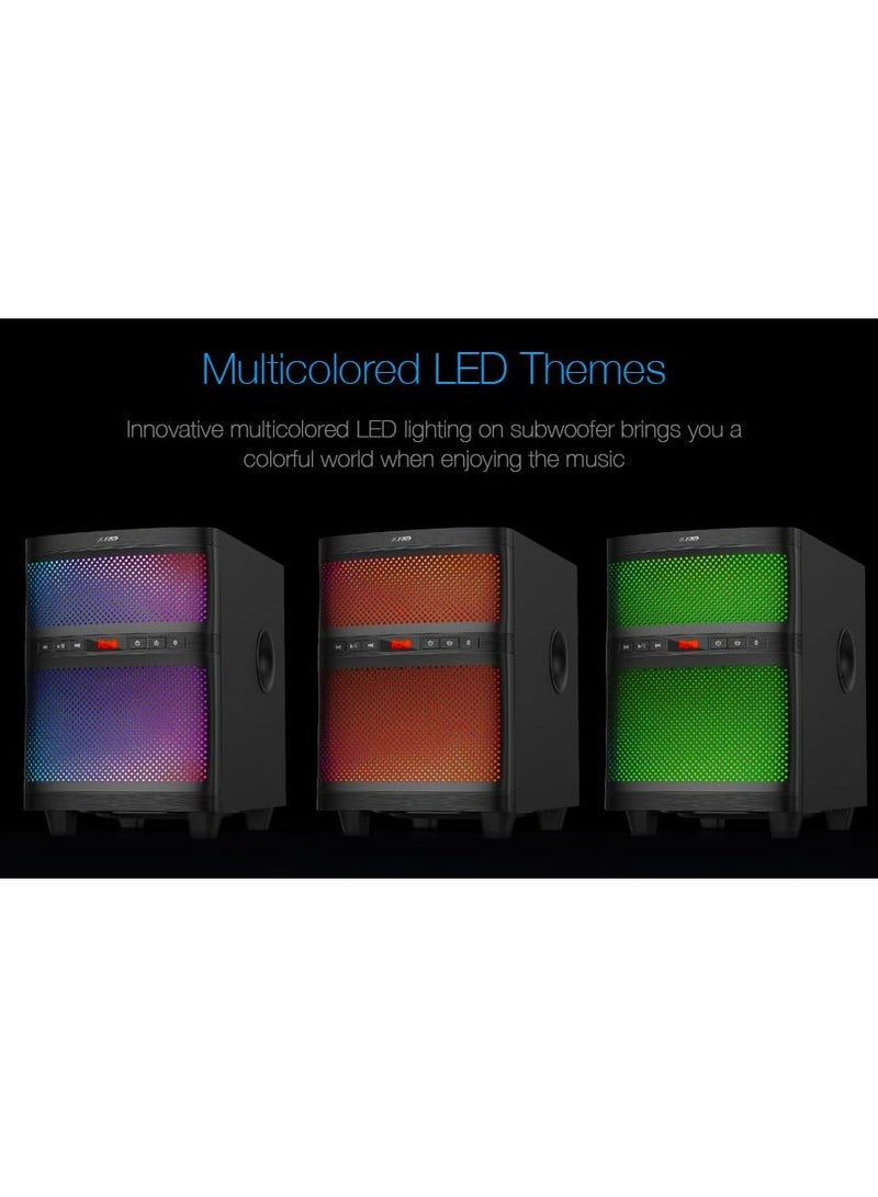 F&D T200X 2.1 Channel Soundbar with Tower Speaker (Black) | Wireless Bluetooth Speakers | LED Display/USB/SD Card/Home Theatre | Powerful Bass | Speaker for Laptop, Pc & Mobile - Image 5