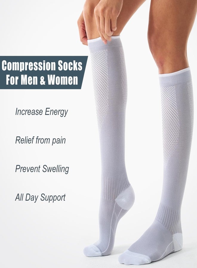 Bluemaple Compression Socks for Women and Men(3 Pairs)15-20mmHg - Best Circulation Support Socks - Image 2