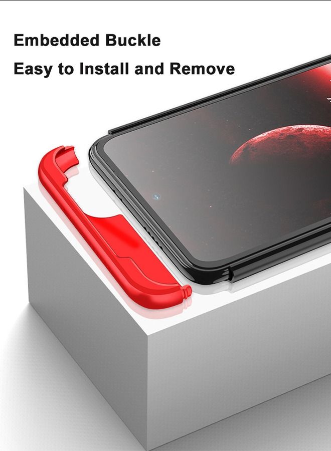 360 Degree TPU Protective Case Mobile Cover For Xiaomi PocoM4Pro/Note11 5G Black/Red