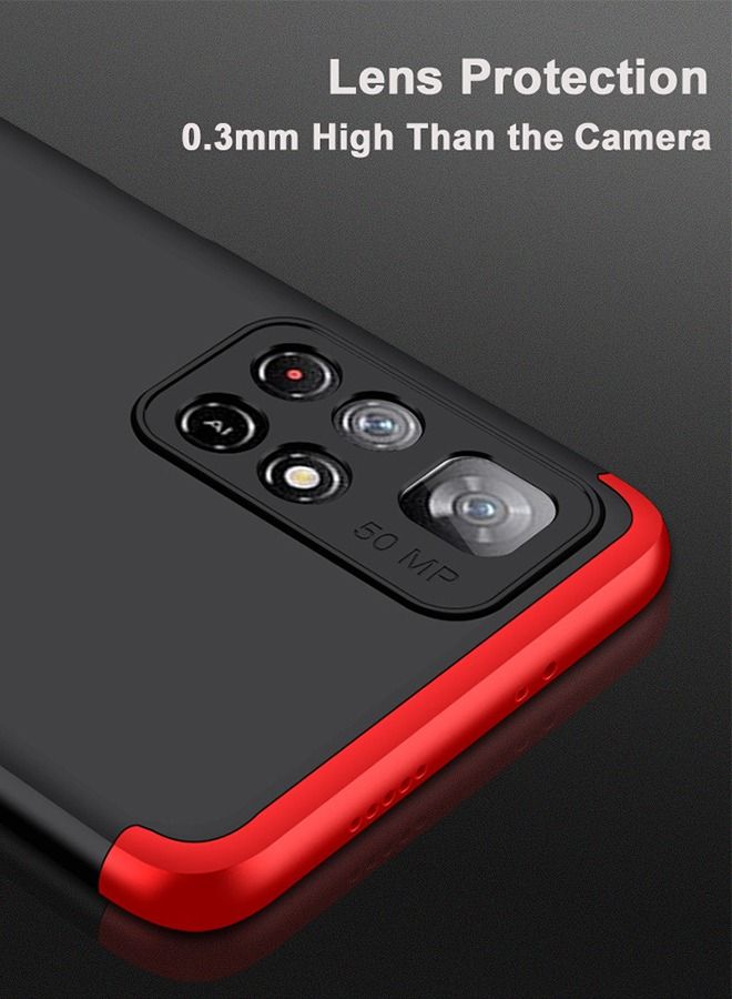 360 Degree TPU Protective Case Mobile Cover For Xiaomi PocoM4Pro/Note11 5G Black/Red