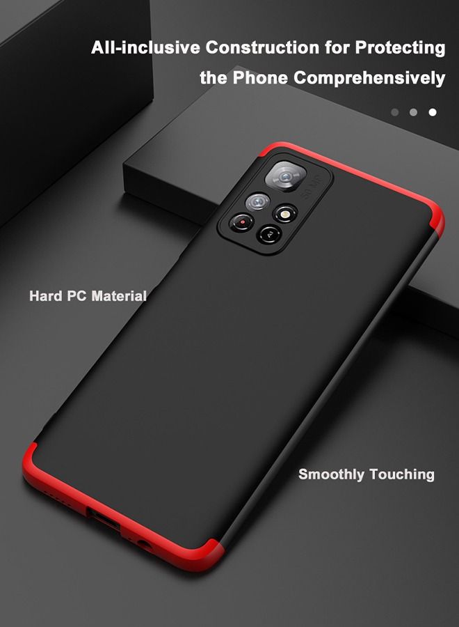 360 Degree TPU Protective Case Mobile Cover For Xiaomi PocoM4Pro/Note11 5G Black/Red