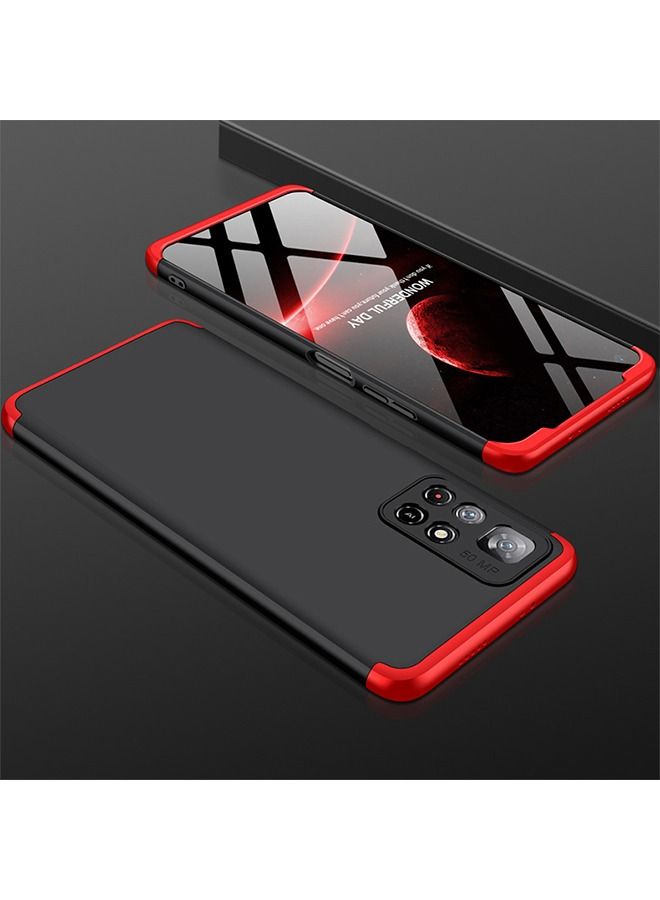 360 Degree TPU Protective Case Mobile Cover For Xiaomi PocoM4Pro/Note11 5G Black/Red