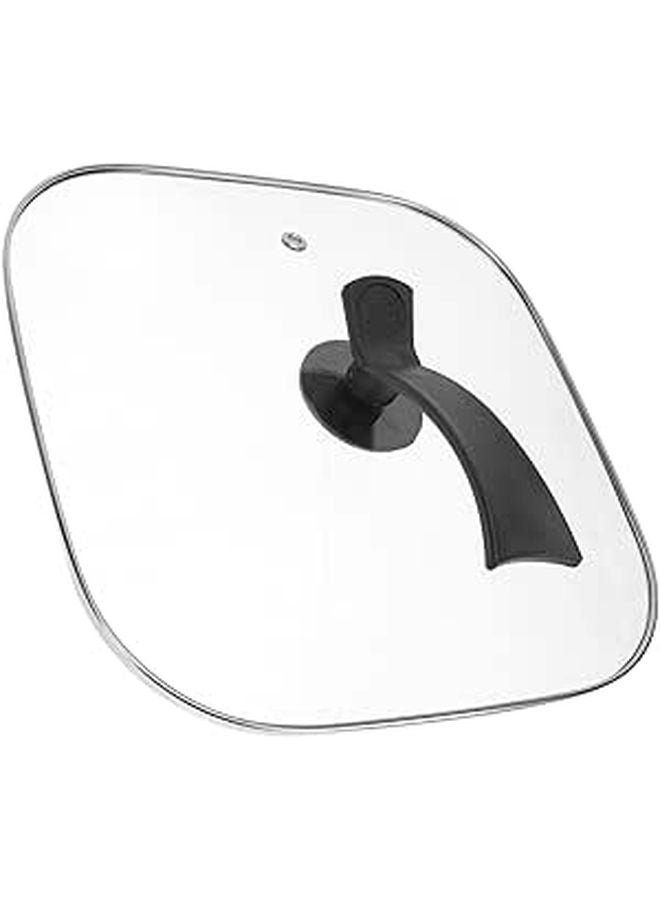 30cm Square Tempered Glass Lid with Standing Knob for Electric Frying Pan - Image 1
