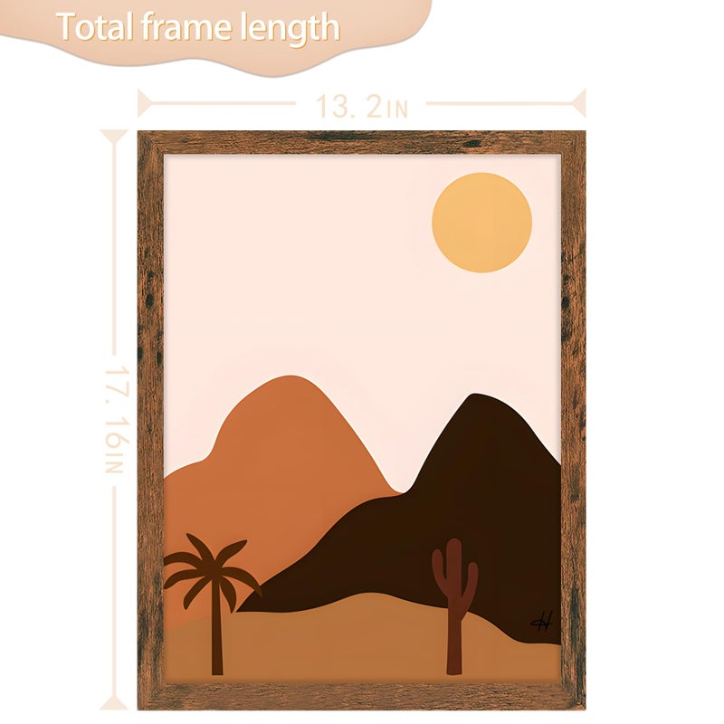 Picrit 12x16 Picture Frame  Photo Frame for Wall Mounting Diaplay  Brown - Image 4