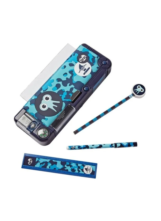 تينك Blue Printed Pencil Case Fun Design