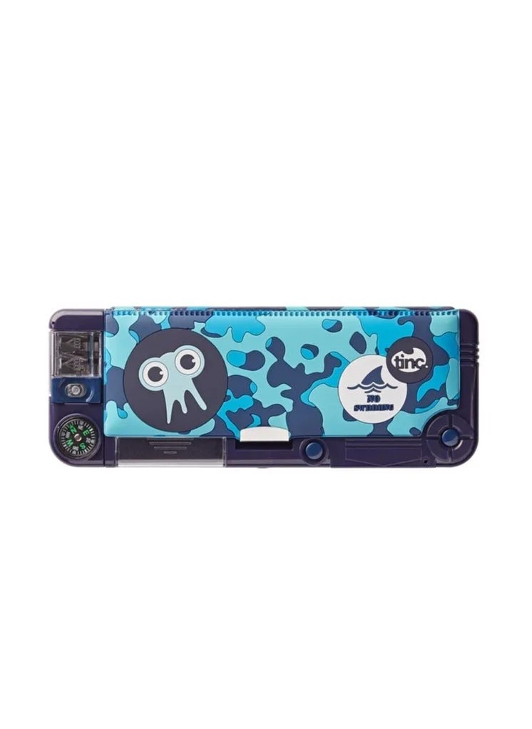 Tinc Blue Printed Pencil Case Fun Design