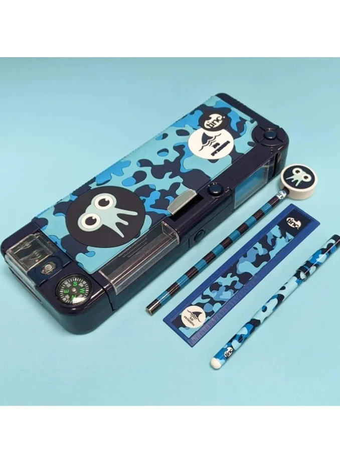 Tinc Blue Printed Pencil Case Fun Design