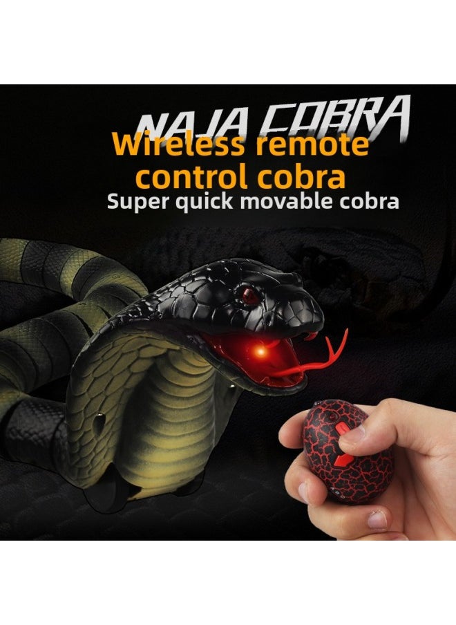 Remote Control Toy Remote Control Snake Cobra Trick Spoof Hot Reptile Insect Electric Cockroach-Color:8808 Infrared Cobra Blue  - Image 4