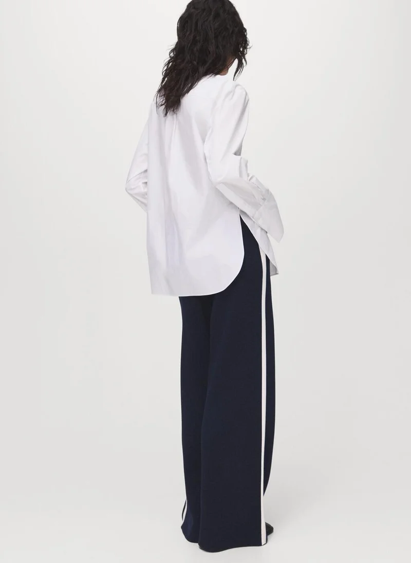MANGO Fine-knit straight-fit trousers