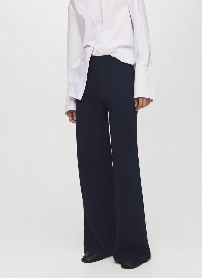 MANGO Fine-knit straight-fit trousers