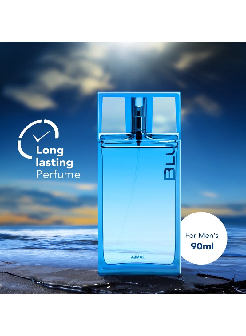 Ajmal Blu Eau De Parfum For Men - 90 ML - Image 4