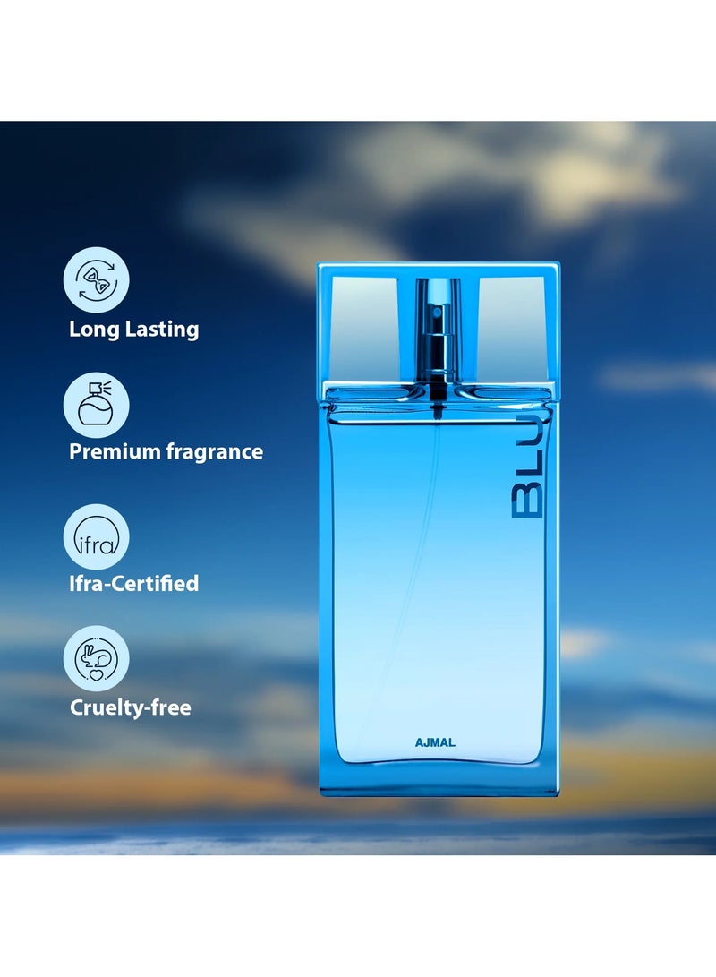 Ajmal Blu Eau De Parfum For Men - 90 ML - Image 5