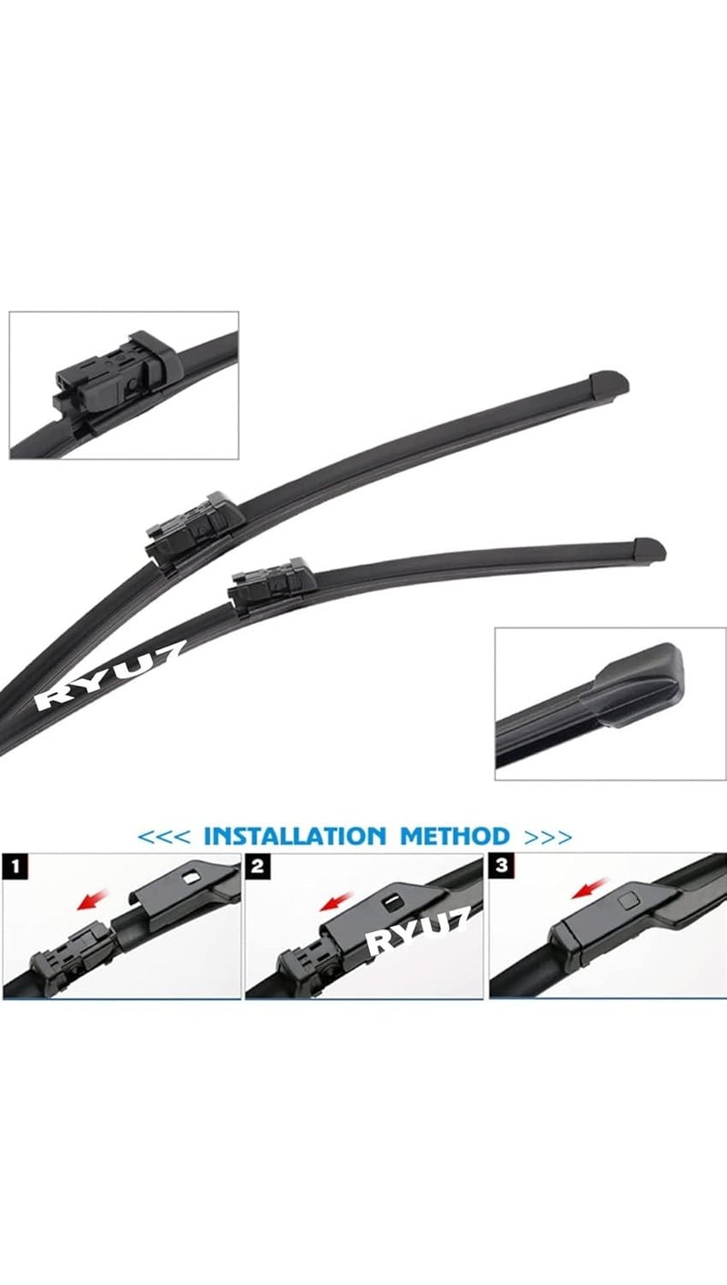 RYU7 Front Specific Wiper Blades Fits for Volkswagen Passat New(2011 Onwards allroad) Exact Fit,Pack of 2 - Image 5