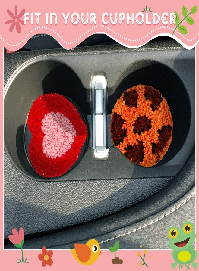 Hanaive 20 Pcs Punch Needle Kit Embroidery Needle Coasters Kit for Adult Beginner DIY Mug Tufted Rug Making Set - Image 5