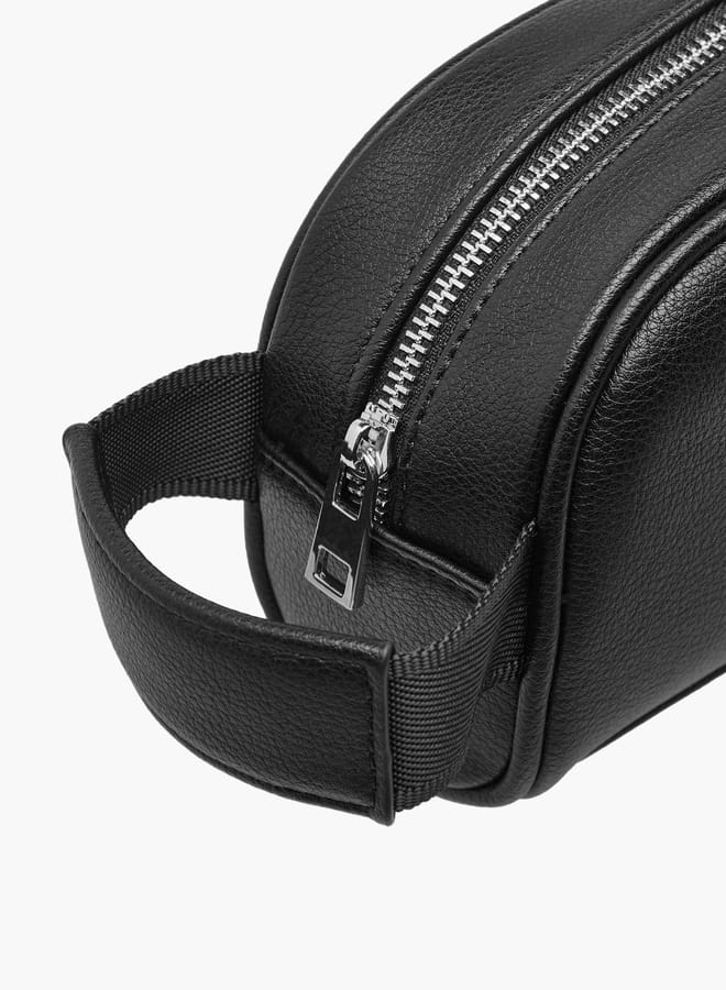DUCHINI Men's Textured Pouch with Zip Closure and Wristlet Strap  - Image 3
