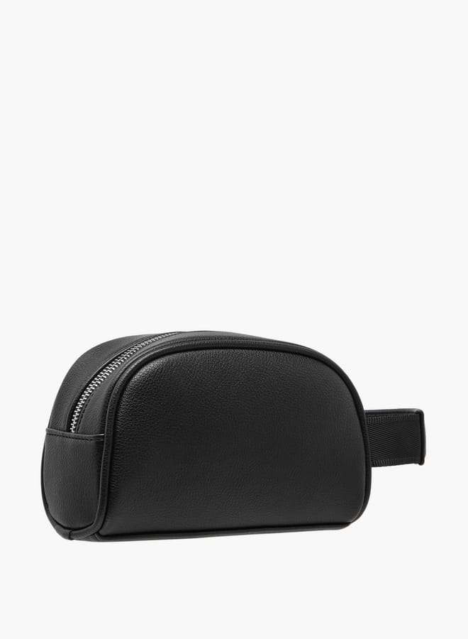 DUCHINI Men's Textured Pouch with Zip Closure and Wristlet Strap  - Image 2