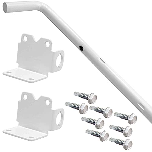 Jake Sales 24 Stainless Steel Vinyl Fence Gate Drop Rod Powder Coated WHITE AKA Gate Drop Pin Cane Bolt Drop Rods for Securing One Double Gate to the ground so the Other can be Latched to it - Image 1
