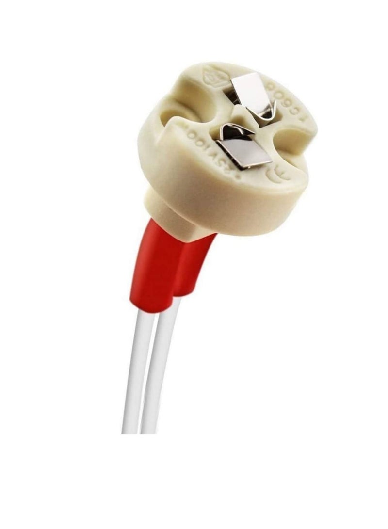 CE, VDE Certified G4 MR16 Bi-Pin Base, G4, G6.35, GY6.35, GX5.3, GU5.3, GZ4 MR11, Ceramic Body Universal Lamp holder for Halogen Incandescent Led Lamps (Pack of 5)  - Image 1