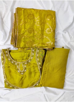 PRIYA’S PANACHE PRIYA’S PANACHE Silk Kurti Pant Set with Banarasi Dupatta – Elegant Indian Ethnic Suit for Women.  - Image 5