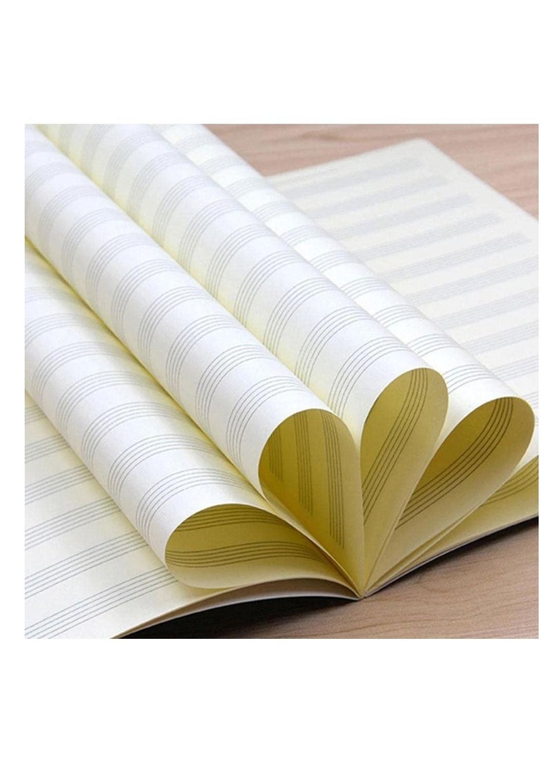 SYOSI - Music Practice Notebook Composition Manuscript Staff Book Piano Violin Universal Five-line Paper Note Accessories, 4 Pack - Image 1