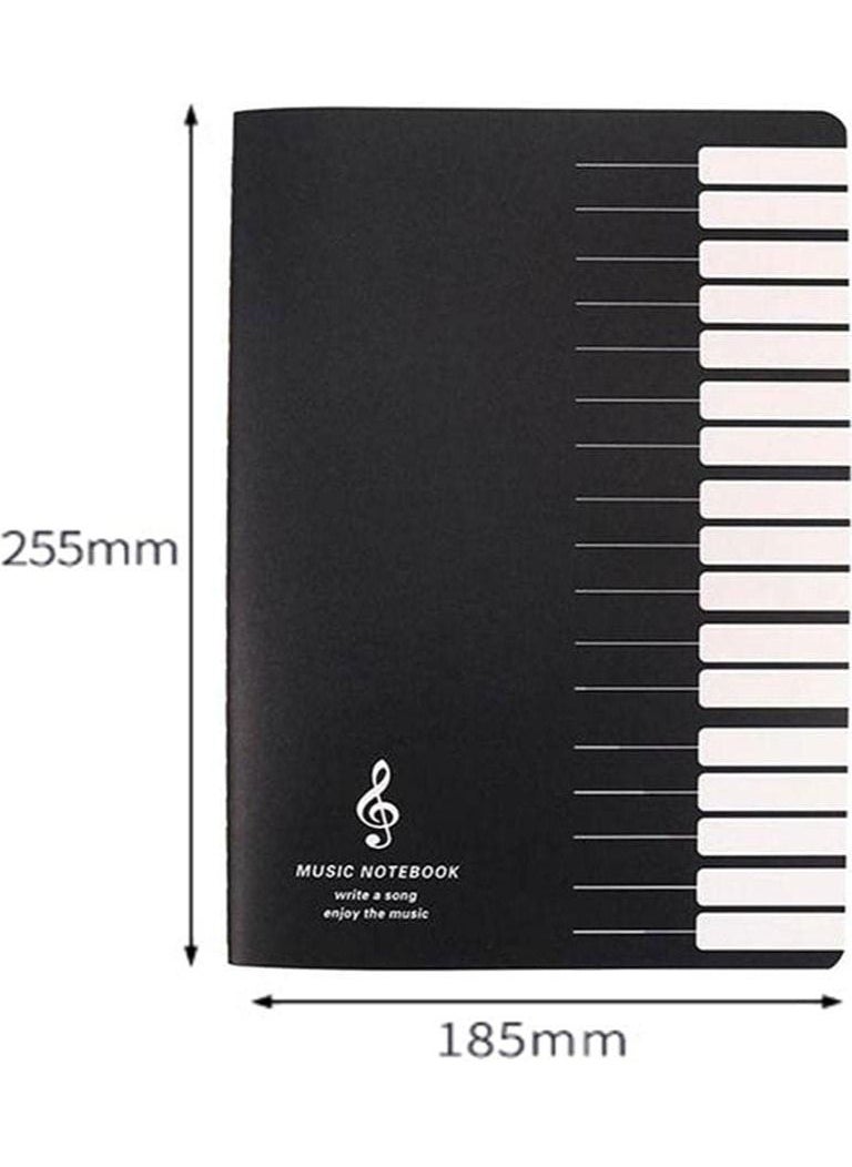 SYOSI - Music Practice Notebook Composition Manuscript Staff Book Piano Violin Universal Five-line Paper Note Accessories, 4 Pack - Image 1