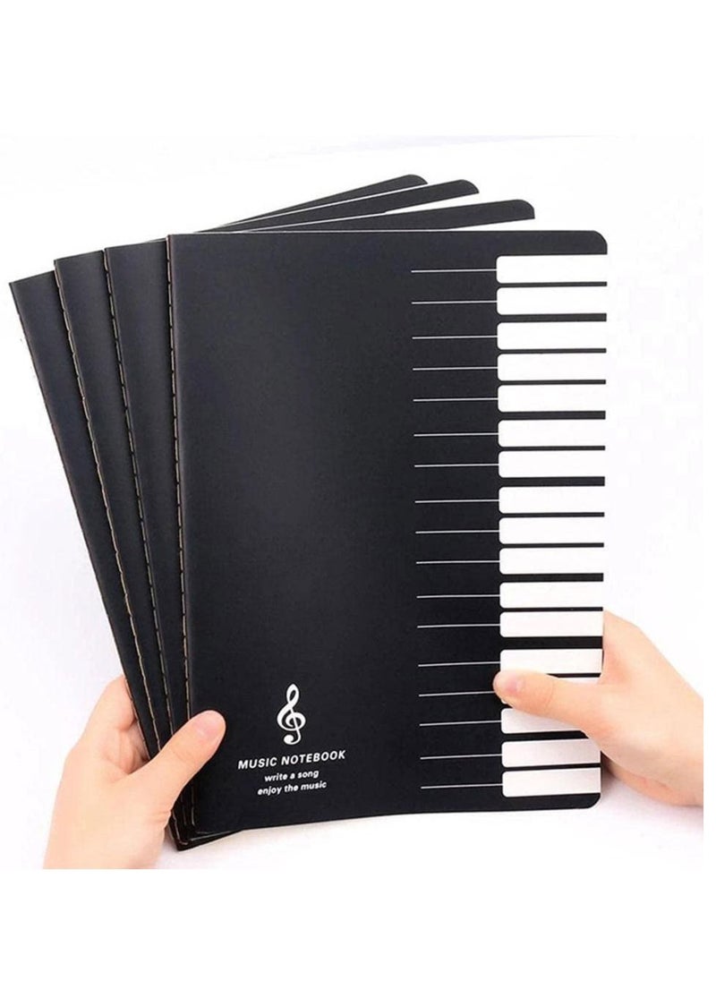 SYOSI - Music Practice Notebook Composition Manuscript Staff Book Piano Violin Universal Five-line Paper Note Accessories, 4 Pack - Image 1