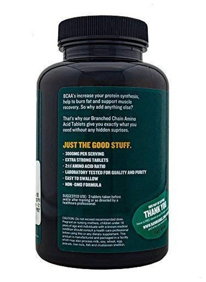 Raw Barrel - Bcaa Tablets 120 Extra Strong 1000Mg Pills 2:1:1 Ratio Branched Chain Amino Acid Supplement Nongmo Natural Ingredients - Image 1