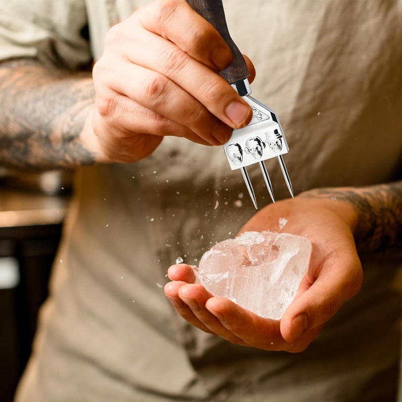 Stainless Steel Skull Ice Pick Heavy Duty Ice Crusher Ergonomic Handle For Cocktails Kitchen Bar Camping - Image 3