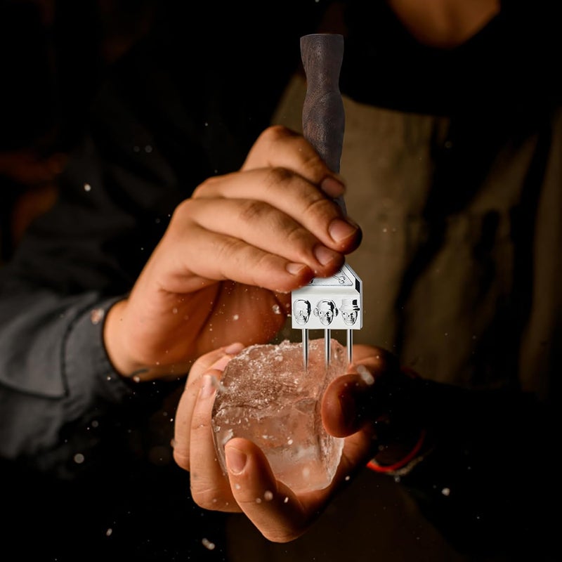 Stainless Steel Skull Ice Pick Heavy Duty Ice Crusher Ergonomic Handle For Cocktails Kitchen Bar Camping - Image 4