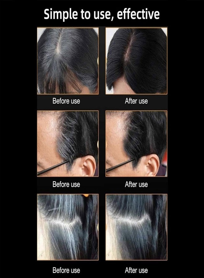 Plenteous قلم صبغة شعر غني لتغطية الشعر الأبيض والرمادي - قلم مؤقت مقاوم للماء والعرق لتغطية جذور الشعر مع مشط سهل الاستخدام - قلم صبغة شعر سريع للرجال والنساء، لون أسود فوري (قطعة واحدة) - Image 4