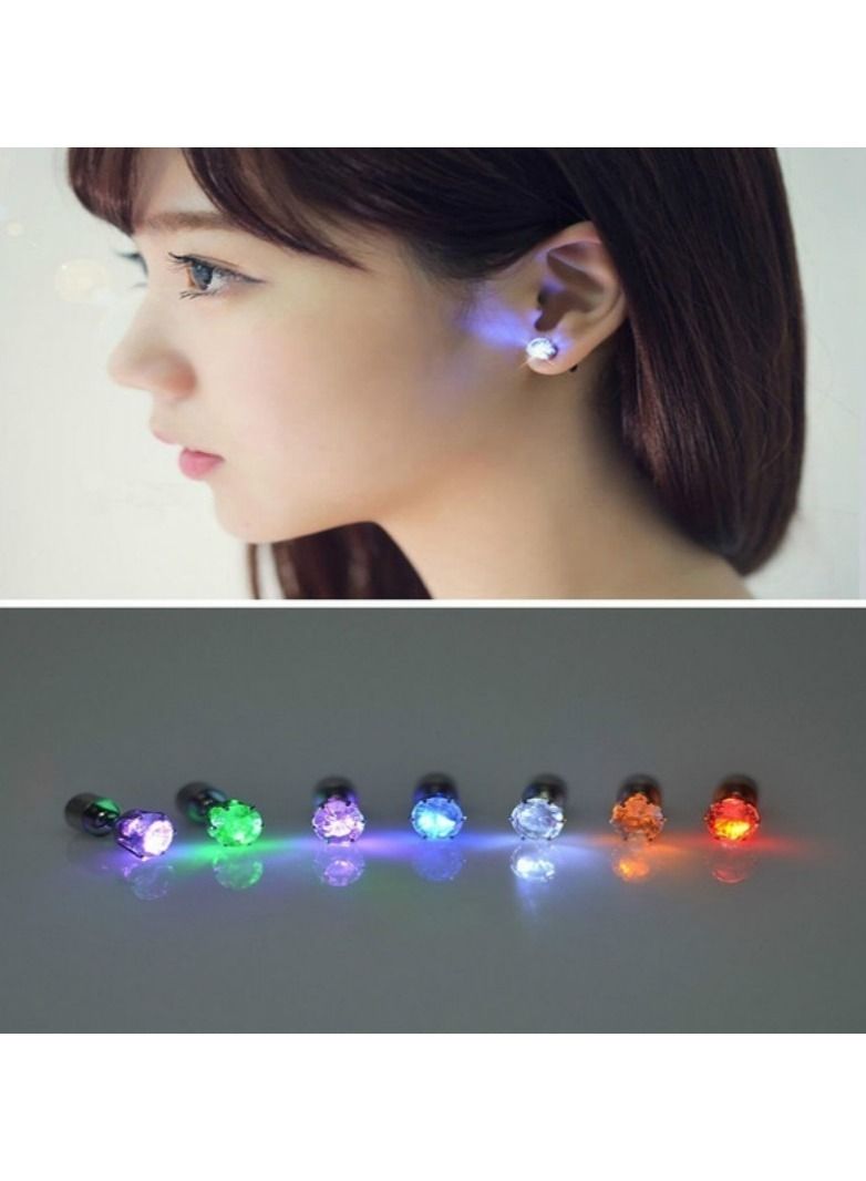 5 أزواج من حلقات الأذن المتلألئة LED الكورية من زيركون فلاش لملحقات الحفلات - Image 1