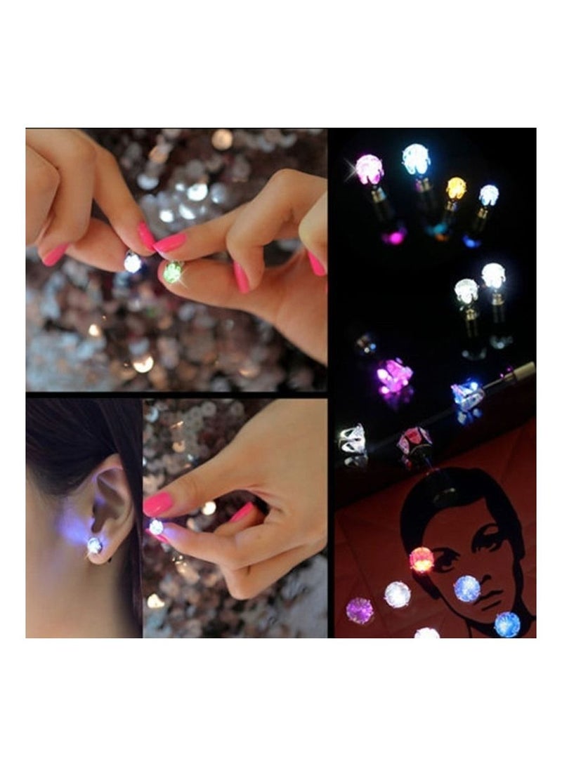 5 أزواج من حلقات الأذن المتلألئة LED الكورية من زيركون فلاش لملحقات الحفلات - Image 4