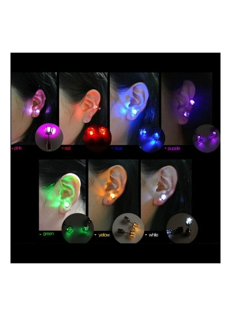 5 أزواج من حلقات الأذن المتلألئة LED الكورية من زيركون فلاش لملحقات الحفلات - Image 2