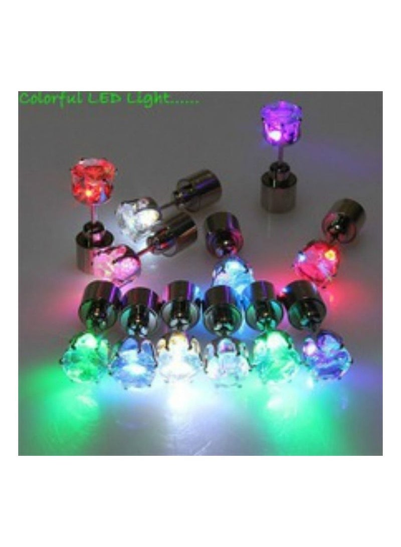 5 أزواج من حلقات الأذن المتلألئة LED الكورية من زيركون فلاش لملحقات الحفلات - Image 3