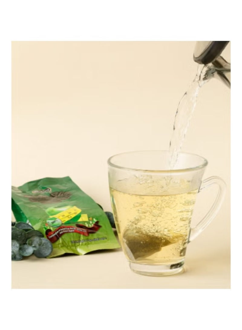 هيماني شاي أولترا سليم شاي أخضر منحف بالتفاح الأخضر كيس واحد - Image 2