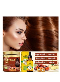 Clothes of skin Batana Oil for Hair Growth,Organic Raw Batana Oil Hair Mask & Ginger Hair Growth Oil,Hair Oil Hair Treatment for Frizzy Damaged Hair,For Thicker-Strong Hair,Nourishes Scalp,Repair Dry Damaged Hair  - Image 3
