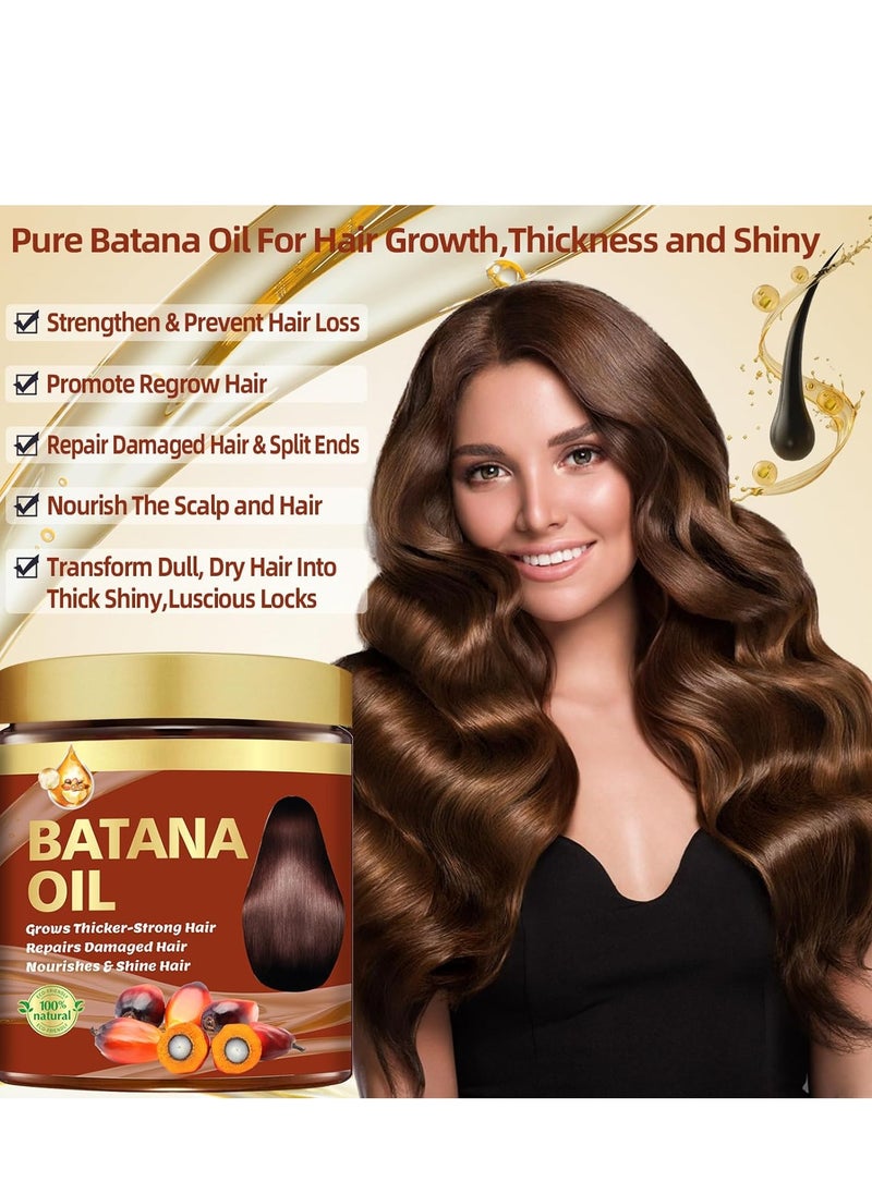 Clothes of skin Batana Oil for Hair Growth,Organic Raw Batana Oil Hair Mask & Ginger Hair Growth Oil,Hair Oil Hair Treatment for Frizzy Damaged Hair,For Thicker-Strong Hair,Nourishes Scalp,Repair Dry Damaged Hair  - Image 5