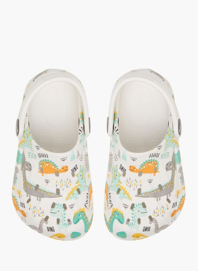 أكوا شباشب أطفال بطبعة ديناصور مع حزام خلفي - Image 3