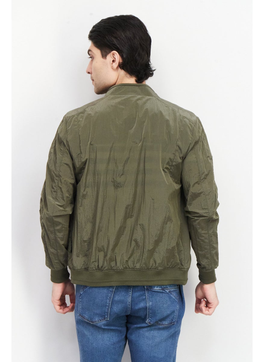 Sorbino Men Solid Windbreaker Jacket, Olive  - Image 4