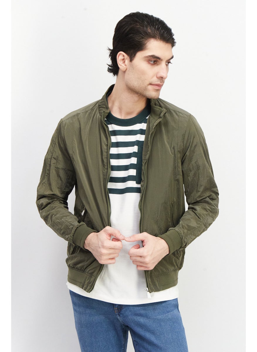 Sorbino Men Solid Windbreaker Jacket, Olive  - Image 1