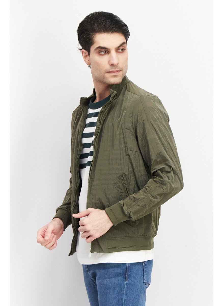 Sorbino Men Solid Windbreaker Jacket, Olive  - Image 3