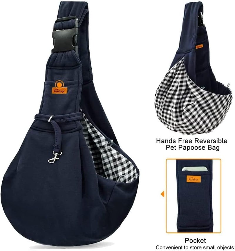 CUBY Dog Carrier Bag, Summer Dog Carrier Bag, Breathable and Adjustable Pet Sling Carrier Bag for Small to Medium-Sized Dogs, Hands-Free Sling Cat Bag, Protective Shoulder Strap - Image 4