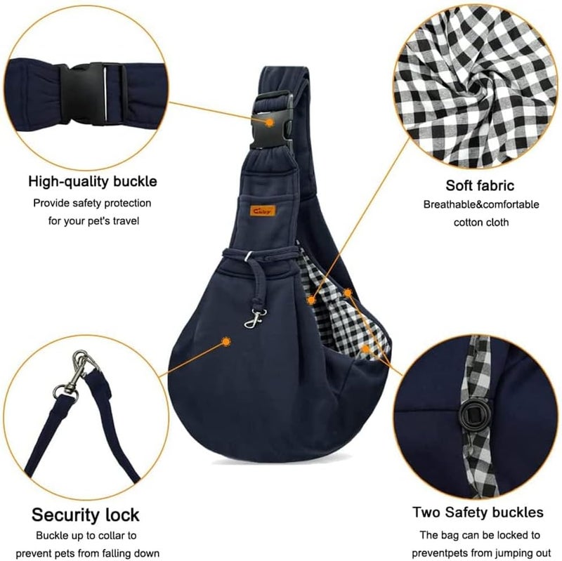 CUBY Dog Carrier Bag, Summer Dog Carrier Bag, Breathable and Adjustable Pet Sling Carrier Bag for Small to Medium-Sized Dogs, Hands-Free Sling Cat Bag, Protective Shoulder Strap - Image 5