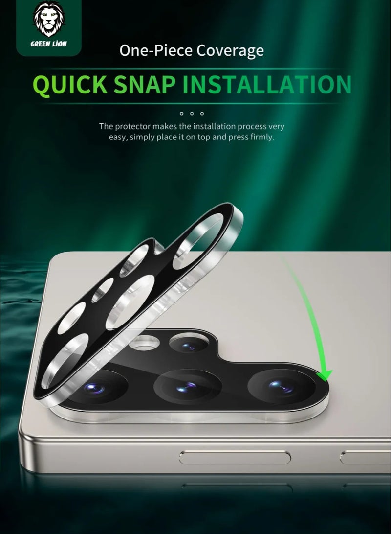 GREEN LION Acrylic Lens Protector for S25 Ultra / 9H Diamond Hardness / One-Piece Coverage / Durable and Strong / High Transparency / Precise Fit Design / Anti-Scratch / Full Coverage - Black - Image 3