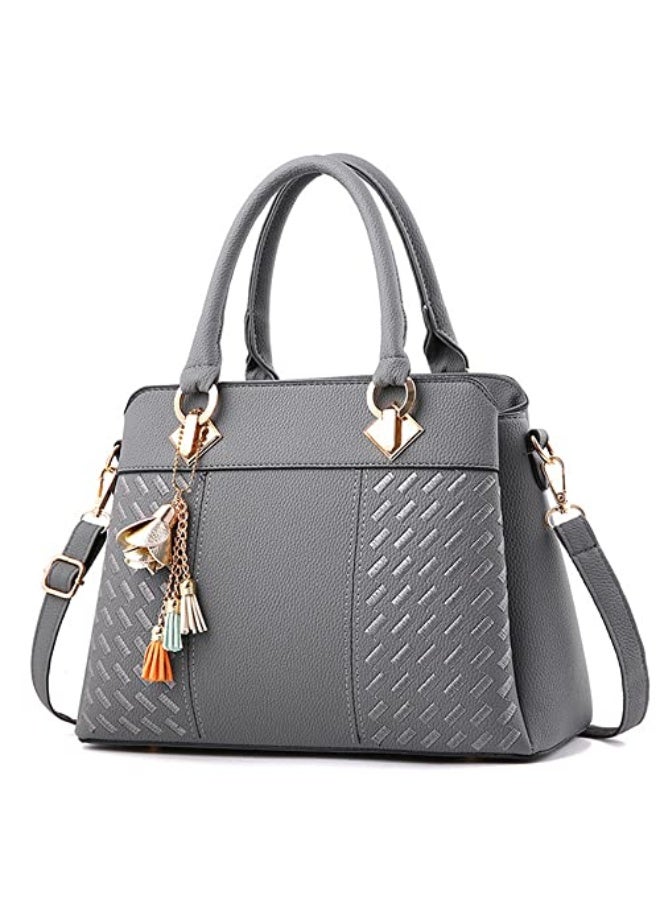 Dayfine Handbags for Women Top Handle Purse Faux Leather Satchel Bags Stylish Tote Bags Shoulder Crossbody Bag Ladies Handbag  - Image 1