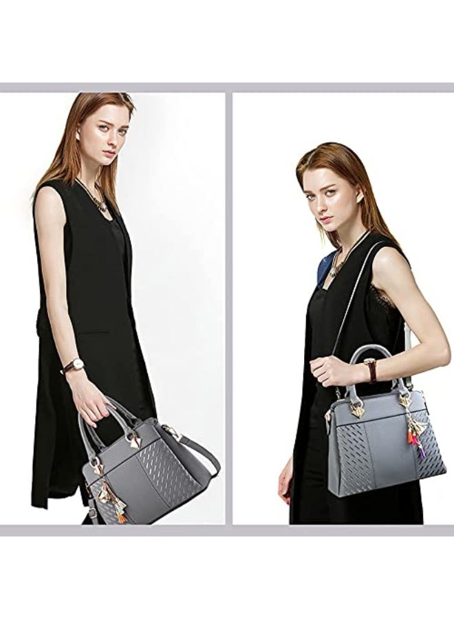 Dayfine Handbags for Women Top Handle Purse Faux Leather Satchel Bags Stylish Tote Bags Shoulder Crossbody Bag Ladies Handbag  - Image 2